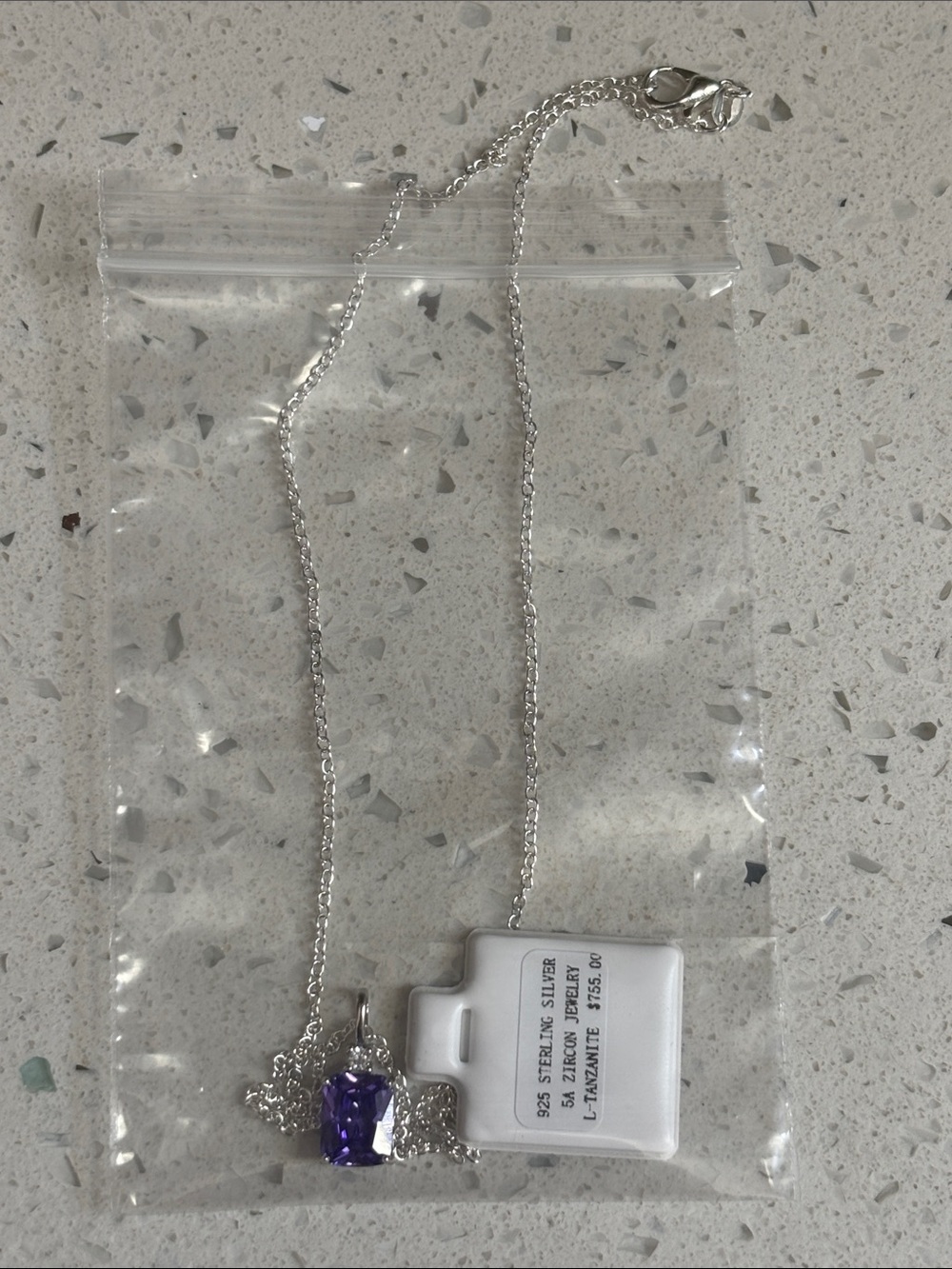 925 Sterling Silver Amethyst Pendant Necklace - Picture 10 of 11